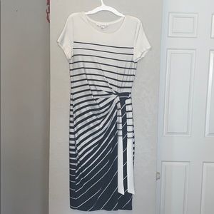 Euc blue and white dress